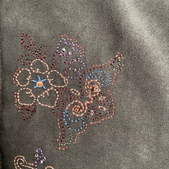 Cappagallo Faux Suede Button Down Shirt Size PXL - Picture 4 of 5